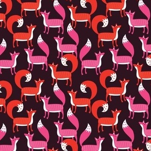 Red and pink foxes