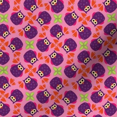 Owls Lilapink