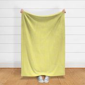 Smaller Scale 1/2" Square Lemon Lime and White Buffalo Plaid Checker Gingham Spoonflower Petal Solids Coordinate Bright Nearly Neon Yellow