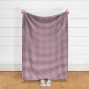 Smaller Scale 1/2" Square Wine and White Buffalo Plaid Checker Gingham Spoonflower Petal Solids Coordinate Dark Plum Purple