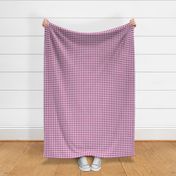 Smaller Scale 1/2" Square Berry and White Buffalo Plaid Checker Gingham Spoonflower Petal Solids Coordinate Fuchsia Purple Pink