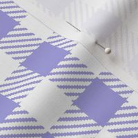 Bigger Scale 1" Square Lilac and White Buffalo Plaid Checker Gingham Spoonflower Petal Solids Coordinate Light Purple Lavender