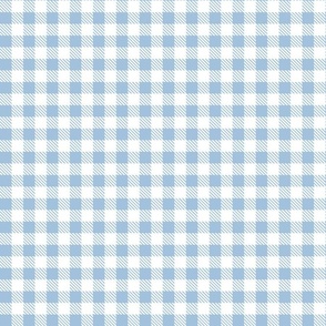 Smaller Scale 1/2" Square Sky Blue and White Buffalo Plaid Checker Gingham Spoonflower Petal Solids Coordinate Light Blue