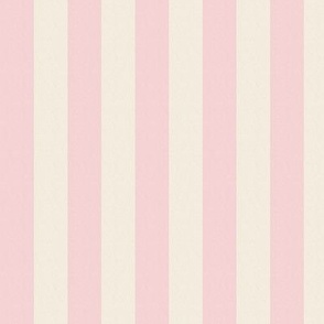Candy Stripes (0.83" stripes) - Pastel Pink and Cream 