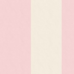 Candy Stripes (3.3" stripes) - Pastel Pink and Cream 