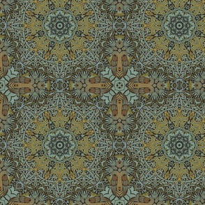 William Morris Tribute Teal And Green