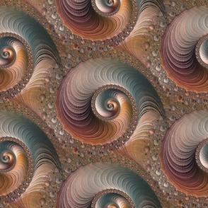 Fantastic Fractal Wave Ombre Abstract Art