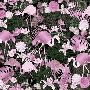 Flamingos tropical pink 