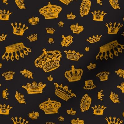 Royal Crowns: Marigold on Black