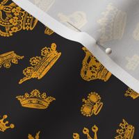 Royal Crowns: Marigold on Black
