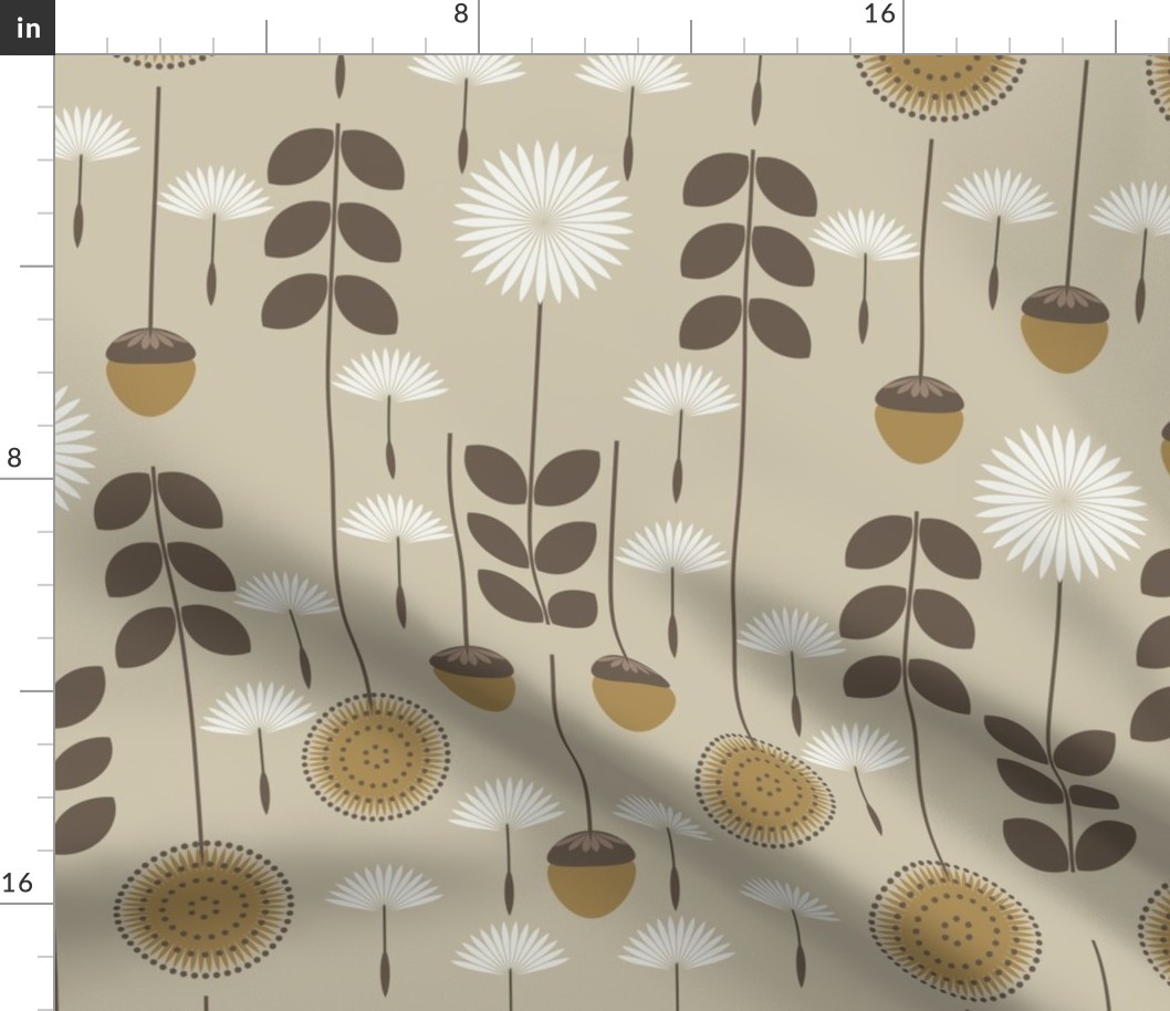 Scandi Autumn Botanical Neutral / Large