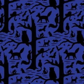 Creatures of the Night royal blue small