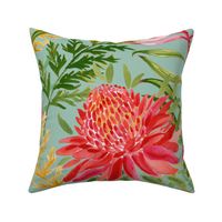 Painted Protea bluegreen large