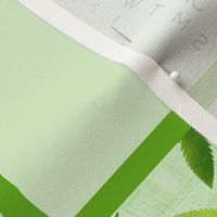 2025 Calendar Wall Hanging Fat Quarter Tea Towel Green Marijuana Pot Leaves