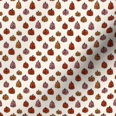 MINI leopard pumpkin fabric - pumpkin fabric, fall, girls autumn cute - brights