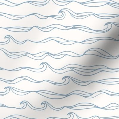 Ocean Waves on White (Smaller Scale)