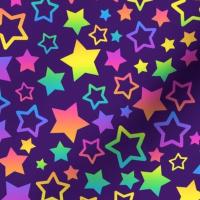 90s rainbow stars LARGE