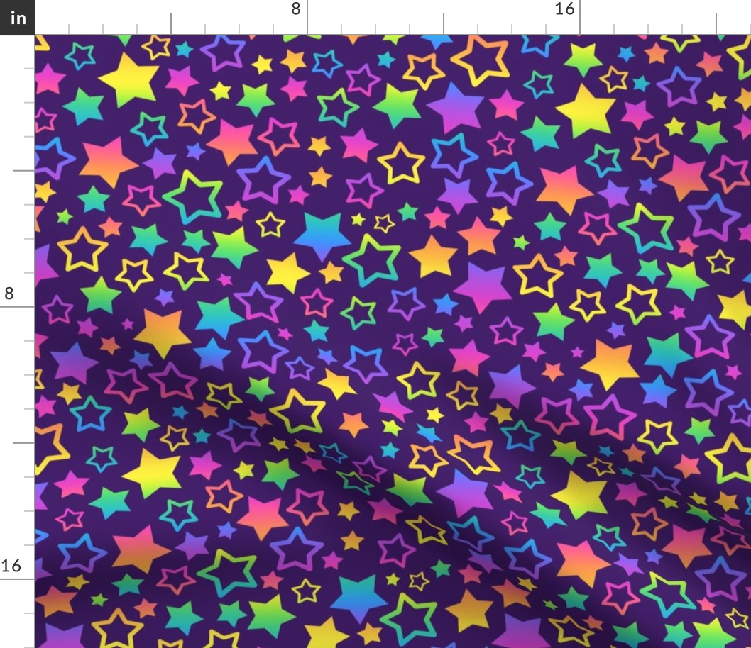 90s rainbow stars LARGE