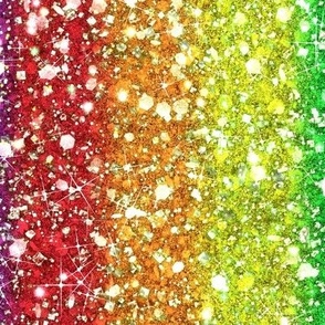 Very rainbow! Rainbow Glitter Bling - Bright Rainbow Glitter Look, Simulated Glitter, Gay Rainbow Pride Glitter Sparkles Print -- 60.42in x 25.00in repeat -- 150dpi (Full Scale) 