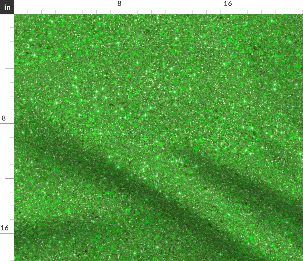 Solid Christmas Green Faux Glitter -- Solid Green Faux Glitter -- PartyGlitter xea008 -- Glitter Look, Simulated Glitter, Christmas Green Solid Glitter Sparkles Print -- 60.42in x 25.00in repeat --   150dpi (Full Scale) 