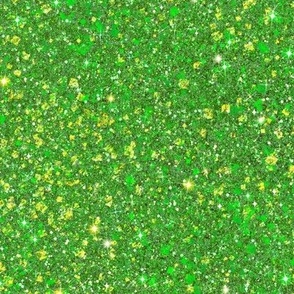 Solid Green Yellow Faux Glitter -- Solid Green Faux Glitter -- PartyGlitter xea007 -- Glitter Look, Simulated Glitter, Green Glitter with Yellow Accents Sparkles Print -- 60.42in x 25.00in repeat -- 150dpi   (Full Scale) 