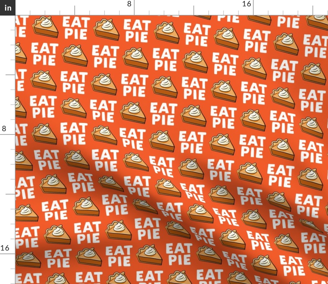 (1.5" scale) Eat Pie - Pumpkin Pie - orange - C21