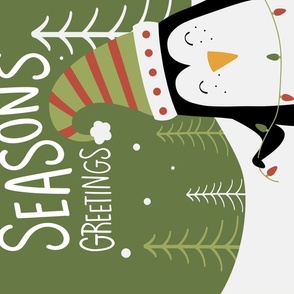Seasons Greetings Tea Towel