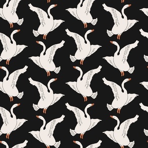 Dancing Swans | Lg Black