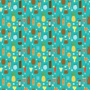 Tiki Drinks Wallpaper (Quarter Size)