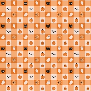 Halloween Check Pattern (Smaller Scale)