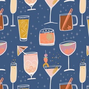 Hand drawn Cocktails Happy Hour 