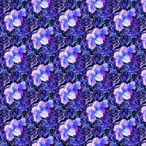 A Lattice of Leafy Sprigs of Lavender and Blue - Small Scale