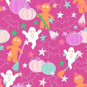 Halloween Fright - Orange, Aqua & Hot Pink