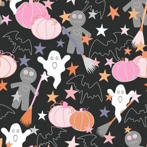 Halloween Fright - Orange, Pink & Black