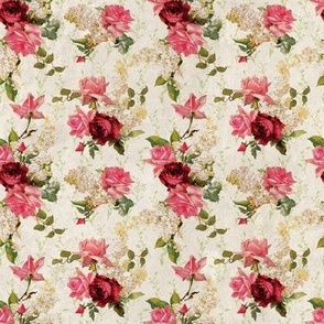 Shabby Chic | Antique Vintage Roses & Florals Seamless Pattern