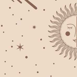 The Stars Aline | Neutral Sun | Seamless Pattern