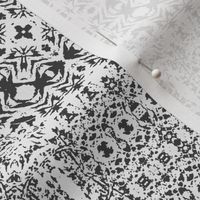 Black and white lace tiles