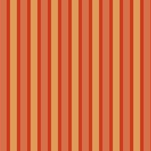 Dusty Earth Stripes (#2) - Narrow Ribbons of Burnt Desert Orange with Dusty Apricot and Dusty Tan