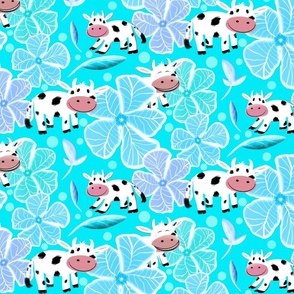 Large scale tropical cows in aqua