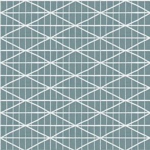 Criss-cross diamond lines - mint green and white - abstract geometric  - large