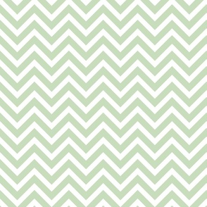 Chevron classic dusted green white