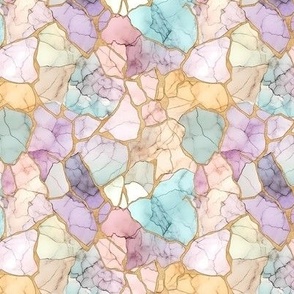 SMALL COORDINATE TO DRAGONFLIES ON PASTEL COLORS AND GOLD MARBLE FLWRHT