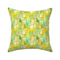 SMALL COORDINATE TO DRAGONFLIES ON BRIGHT YELLOW GREEN COLORS MARBLE FLWRHT