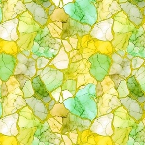 SMALL COORDINATE TO DRAGONFLIES ON BRIGHT YELLOW GREEN COLORS MARBLE FLWRHT