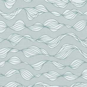 threads waves - horizontal - mint