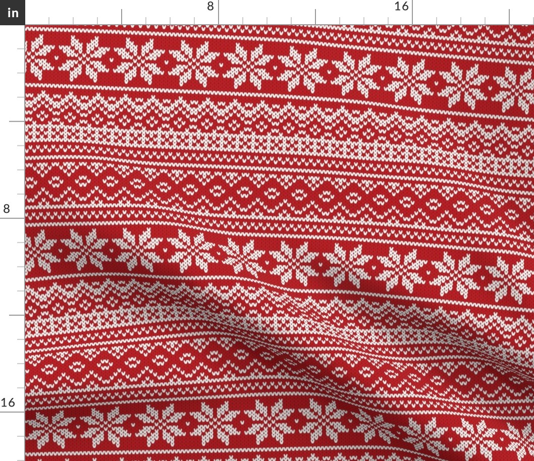 Nordic Holiday sweater RED