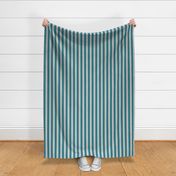 Stripes knit small Lagoon Teal White