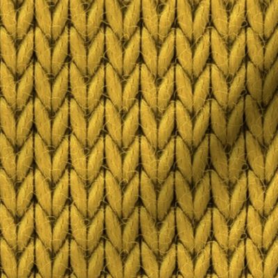 Knit large Mustard Yellow  solid