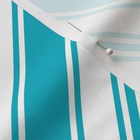 Aqua blue ticking stripes diagonal