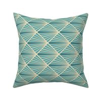 Art Deco Fans - Turquoise - ROTATED 